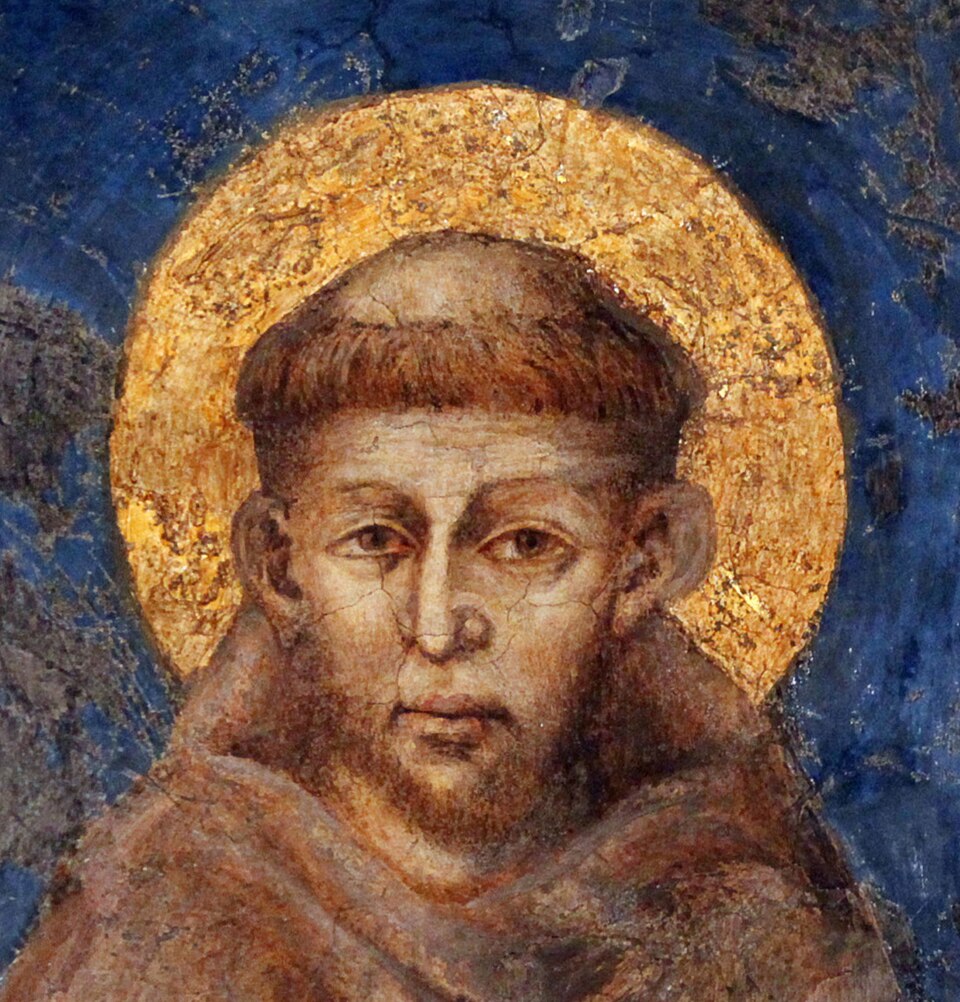 Presunto ritratto di San Francesco realizzato da Cimabue nella Basilica di San Francesco di Assisi