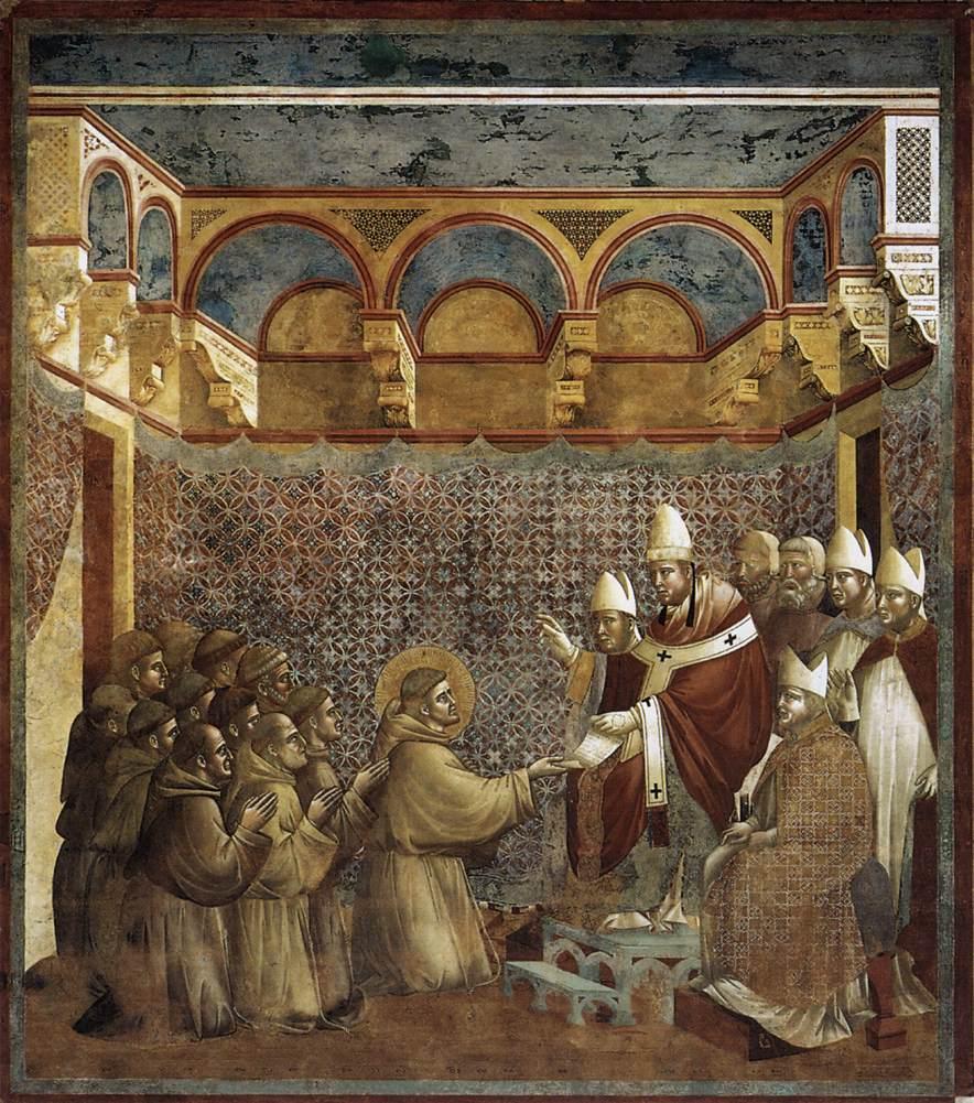 Giotto, Innocenzo III conferma la Regola francescana, Assisi, Basilica superiore